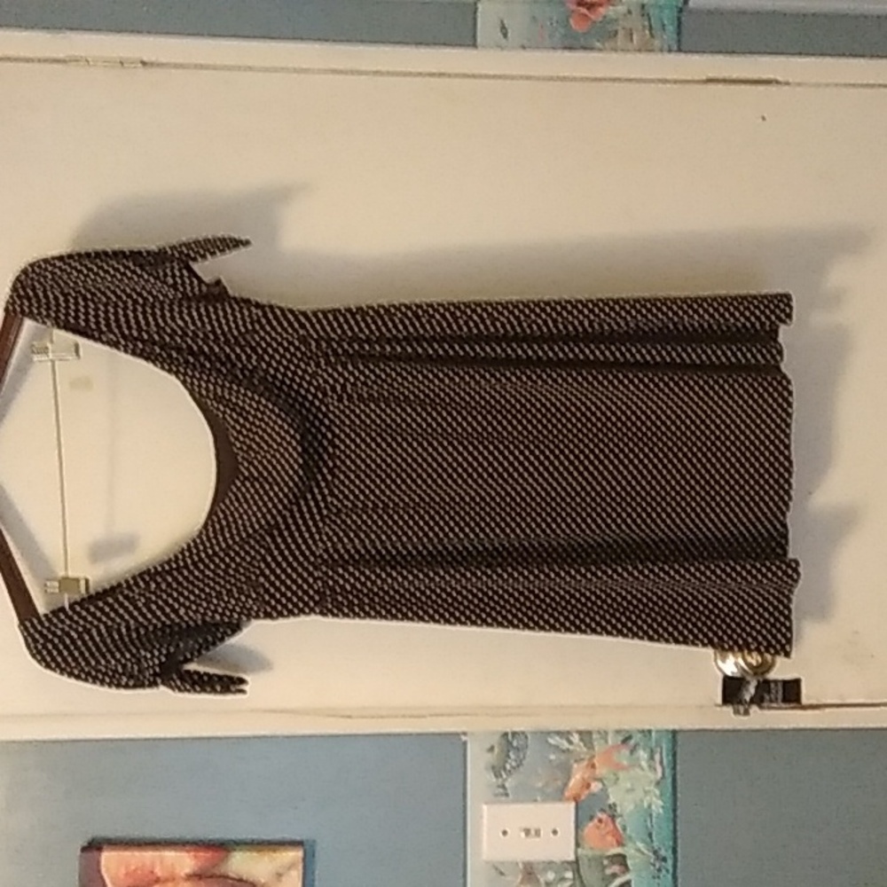 Really cute chocolate and white polka dot dress